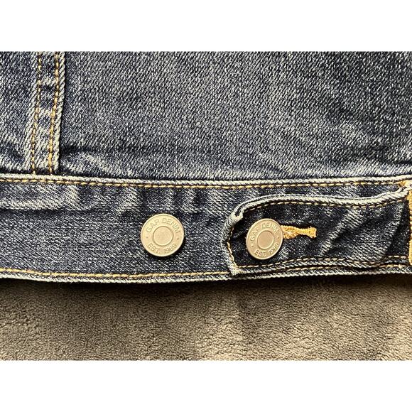 GAP Denim Jacket Woman’s XL Blue Med Wash Stretch Button Front Trucker Cowgirl - Picture 11 of 11